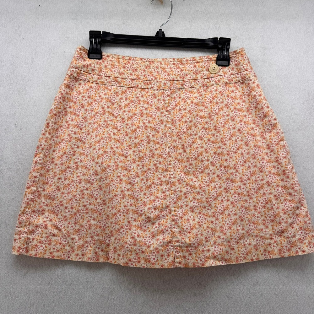 St. John's Bay Floral Mini Skort Stretch‎ Cotton Blend Casual Size 8 Summertime